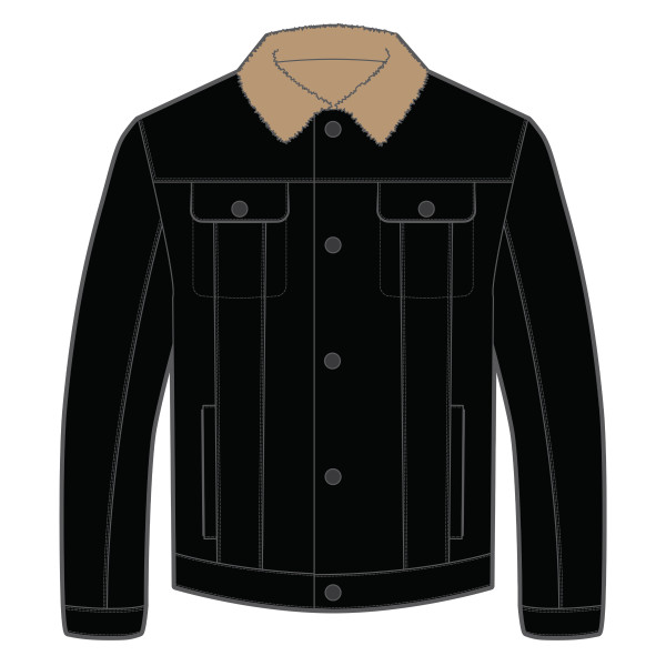 Spada Spada temper trucker jacket black/tan small
